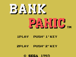 Bank Panic Title Screen